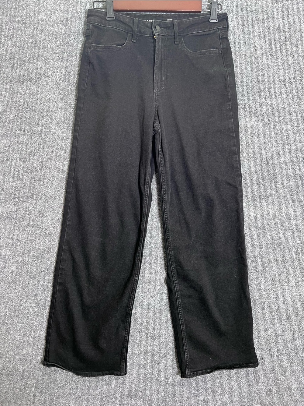 Old Navy WOW High Rise Everyday Wide Leg Jeans Women’s 6 Black Stretch Denim